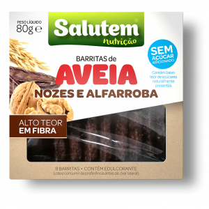 Barritas de Aveia, Nozes e Alfarroba